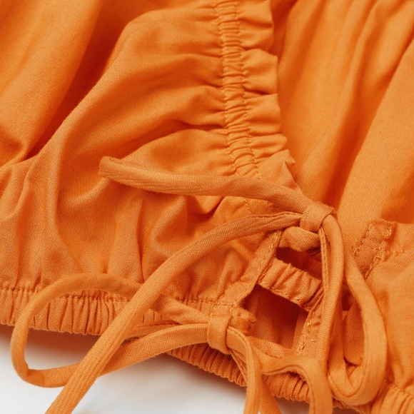Orange Puff Sleeved Crop Top - H&M - Picture 2 of 2